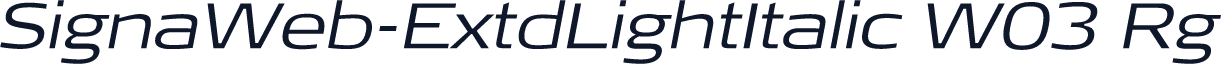 SignaWeb-ExtdLightItalic W03 Rg