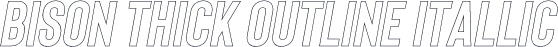 Bison Thick Outline Itallic