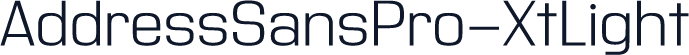 AddressSansPro-XtLight