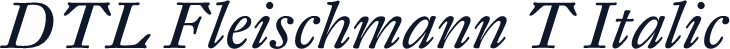 DTL Fleischmann T Italic