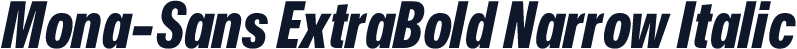 Mona-Sans ExtraBold Narrow Italic