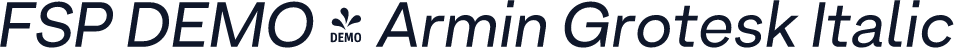 FSP DEMO - Armin Grotesk Italic