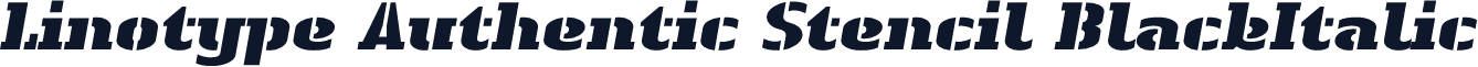 Linotype Authentic Stencil BlackItalic