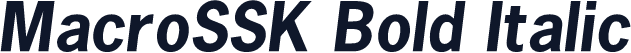 MacroSSK Bold Italic
