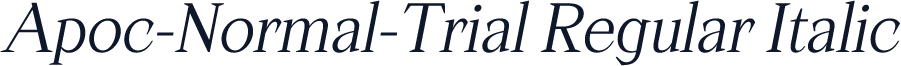 Apoc-Normal-Trial Regular Italic