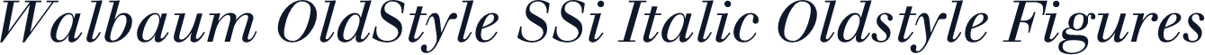 Walbaum OldStyle SSi Italic Oldstyle Figures