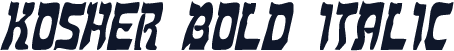 Kosher Bold Italic