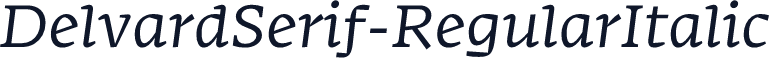 DelvardSerif-RegularItalic