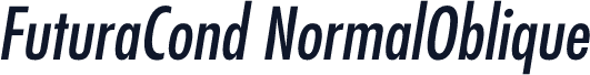 FuturaCond NormalOblique