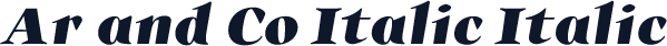 Ar and Co Italic Italic