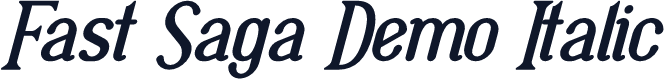 Fast Saga Demo Italic
