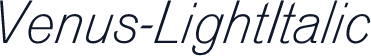 Venus-LightItalic