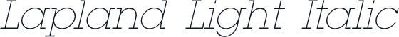 Lapland Light Italic