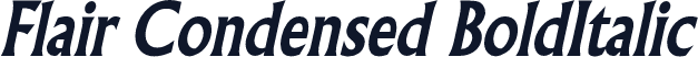 Flair Condensed BoldItalic