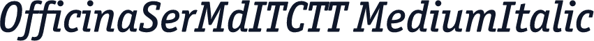 OfficinaSerMdITCTT MediumItalic