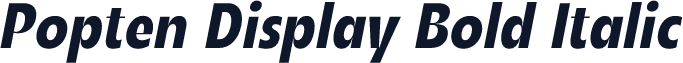 Popten Display Bold Italic