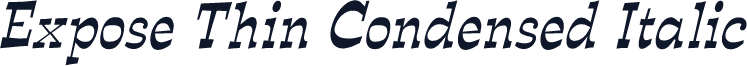 Expose Thin Condensed Italic