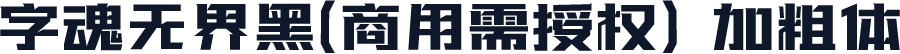 字魂无界黑(商用需授权) 加粗体