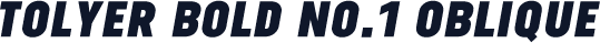 Tolyer Bold no.1 Oblique