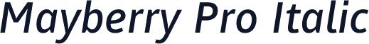 Mayberry Pro Italic