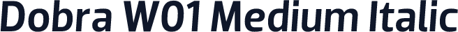Dobra W01 Medium Italic