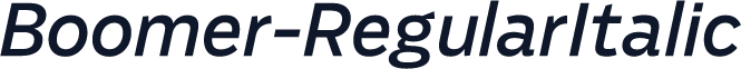 Boomer-RegularItalic