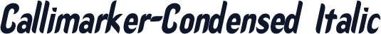 Callimarker-Condensed Italic