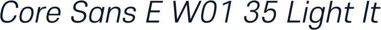 Core Sans E W01 35 Light It