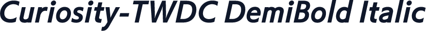 Curiosity-TWDC DemiBold Italic