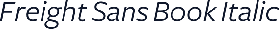 Freight Sans Book Italic