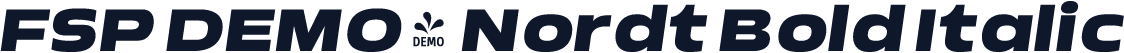 FSP DEMO - Nordt Bold Italic