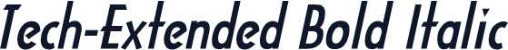 Tech-Extended Bold Italic
