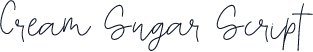 Cream Sugar Script
