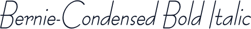 Bernie-Condensed Bold Italic
