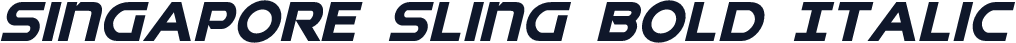 Singapore Sling Bold Italic