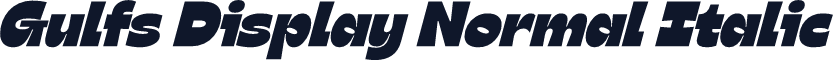 Gulfs Display Normal Italic