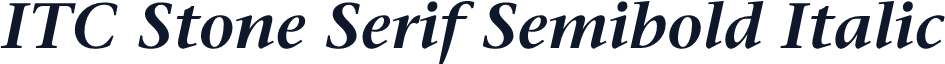 ITC Stone Serif Semibold Italic