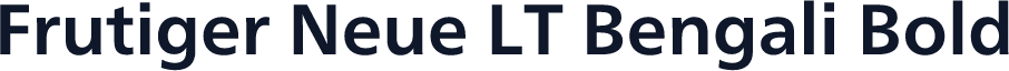 Frutiger Neue LT Bengali Bold