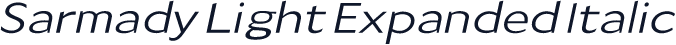 Sarmady Light Expanded Italic