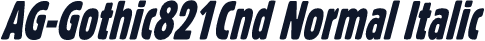 AG-Gothic821Cnd Normal Italic