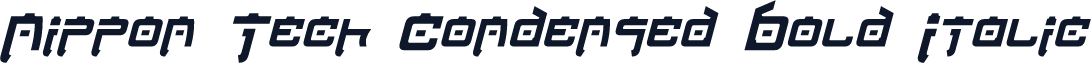 Nippon Tech Condensed Bold Italic