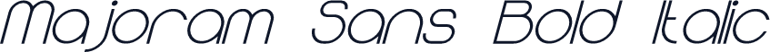 Majoram Sans Bold Italic