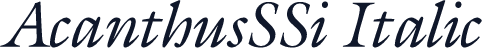 AcanthusSSi Italic