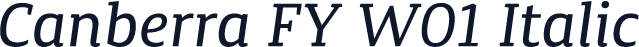 Canberra FY W01 Italic