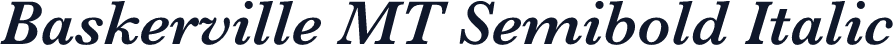 Baskerville MT Semibold Italic