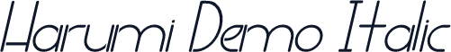 Harumi Demo Italic