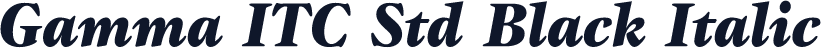 Gamma ITC Std Black Italic