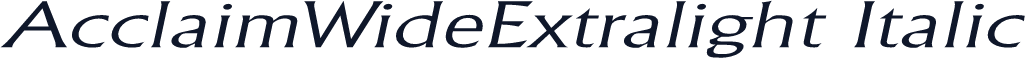 AcclaimWideExtralight Italic