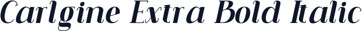 Carlgine Extra Bold Italic