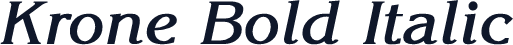 Krone Bold Italic
